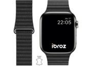 Bracelet IBROZ Apple Watch Cuir Loop 42/44/45mm noir