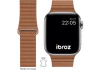 Bracelet IBROZ Apple Watch Cuir Loop 42/44/45mm marron