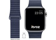 Bracelet IBROZ Apple Watch Cuir Loop 44/45mm bleu nuit