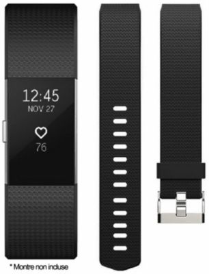 Bracelet IBROZ Fitbit Charge 2 Silicone noir