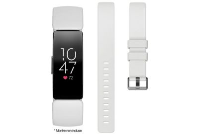 Bracelet IBROZ Fitbit Inspire 1/2 Silicone blanc