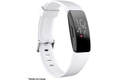 Bracelet IBROZ Fitbit Inspire 1/2 Silicone blanc