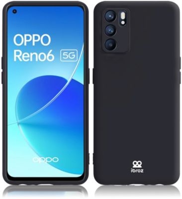 Coque IBROZ Oppo Reno 6 Silicone noir