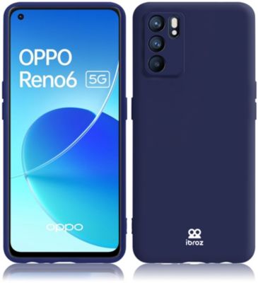 Coque IBROZ Oppo Reno 6 Silicone bleu nuit