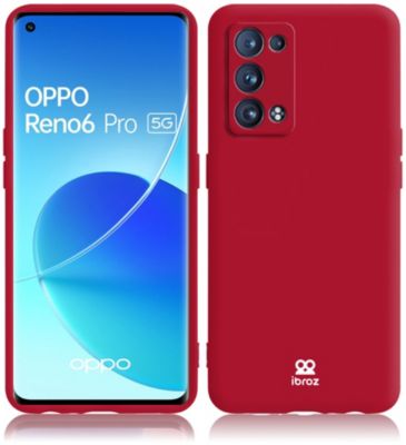 Coque IBROZ Oppo Reno 6 Pro Silicone rouge