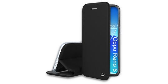 Etui IBROZ Oppo Reno 6 Cuir noir