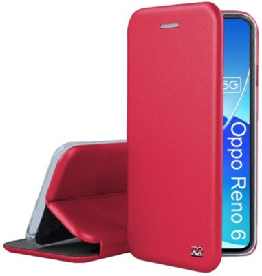 Etui IBROZ Oppo Reno 6 Cuir rouge