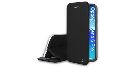 Etui IBROZ Oppo Reno 6 Pro Cuir noir