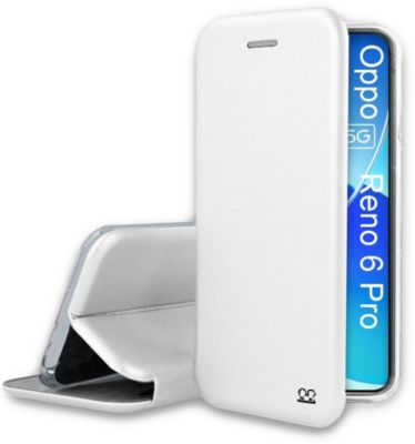 Etui IBROZ Oppo Reno 6 Pro Cuir blanc