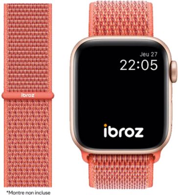 Bracelet IBROZ Apple Watch Nylon Loop 42/44/45mm orange