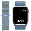 Bracelet IBROZ Apple Watch Nylon Loop 42/44/45mm bleu