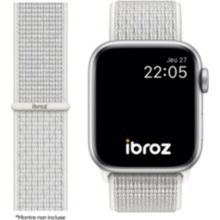 Bracelet IBROZ Apple Watch Nylon Loop 42/44/45mm blanc