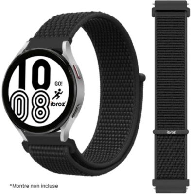 Bracelet IBROZ Samsung/Huawei Nylon Loop 20mm noir
