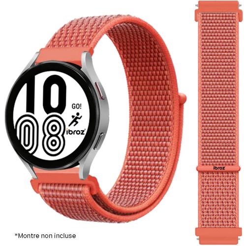 Bracelet IBROZ Samsung Huawei Nylon Loop 20mm orange Boulanger