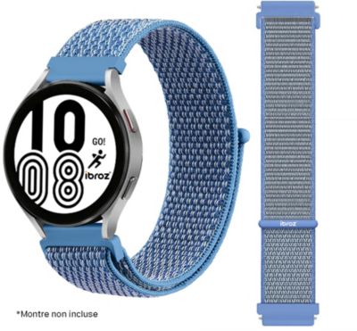 Bracelet IBROZ Samsung/Huawei Nylon Loop 22mm bleu