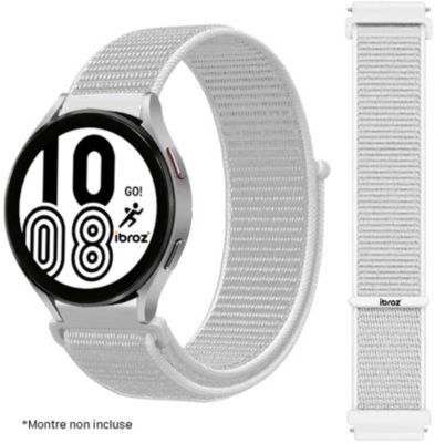 Bracelet IBROZ Samsung/Huawei Nylon Loop 20mm blanc