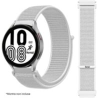 Bracelet IBROZ Samsung/Huawei Nylon Loop 20mm blanc