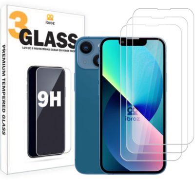 Protège écran IBROZ iPhone 13 mini Verre trempe x3 Reconditionné Protège écran IBROZ iPhone 13 mini Verre trempe x3 Reconditionné