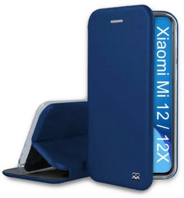 Etui IBROZ Xiaomi 12/12x Etui Cuir Bleu Etui IBROZ Xiaomi 12/12x Etui Cuir Bleu