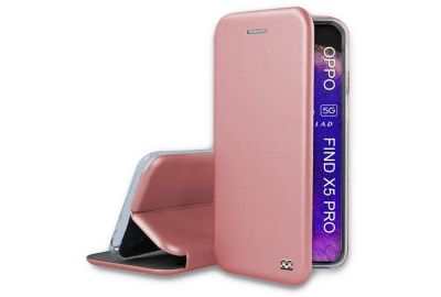 Etui IBROZ Oppo Find X5 Pro Etui Cuir Rose Gol