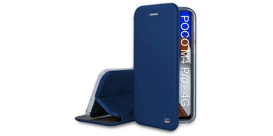 Etui IBROZ Xiaomi Poco M4 Pro 4G Cuir Bleu