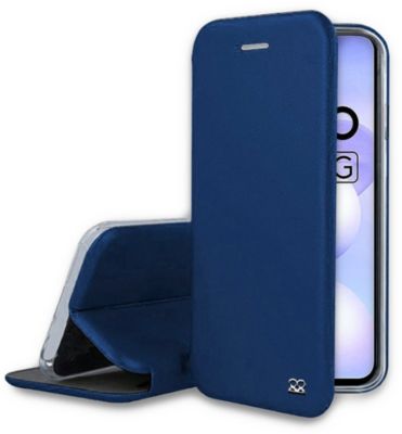 Etui IBROZ Xiaomi Poco M4 5G Cuir Bleu