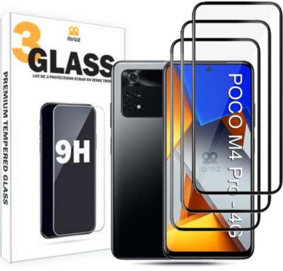 3 Pièces Verre Trempé pour Xiaomi POCO M4 Pro 4G, Ultra Résistant Film  Protection écran, Dureté 9H, Anti-Rayures, Sans Bulles, Protecteur d'écran  pour