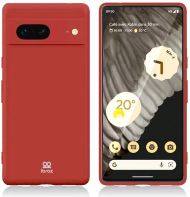 Coque IBROZ Google Pixel 7 Silicone rouge