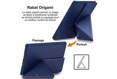 Etui IBROZ Origami Kindle Paperwhite 2024 7p bleu