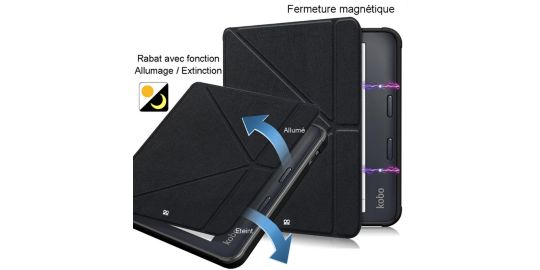 Etui IBROZ Origami Kobo Libra Colour 2024 noir