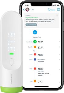 Withings - Thermomètre Temporal Connecté Wifi Bluetooth HotSpot Sensor  Withings - Blanc - Thermomètre connecté - Rue du Commerce