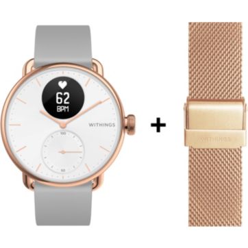 Montre santé WITHINGS Scanwatch 38mm rose gold + bracelet
