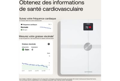 Pèse personne connecté WITHINGS Body Smart Blanc