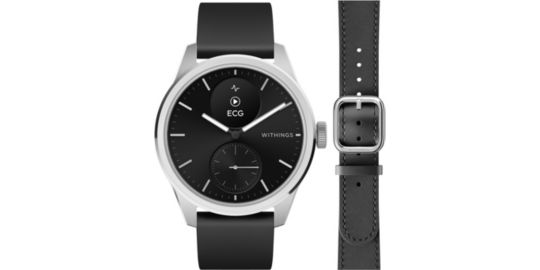Montre santé WITHINGS Scanwatch 2 42mm Noire+bracelet Cuir off