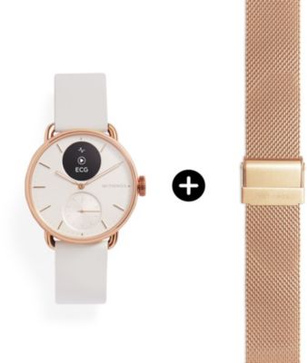 Montre santé WITHINGS ScanWatch 2 Rose Gold 38mm + bracelet milanese offert