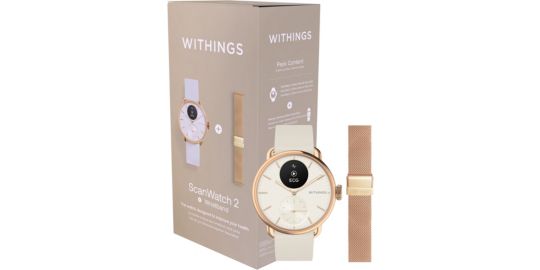 Montre santé WITHINGS ScanWatch 2 Rose Gold 38mm + bracelet mi