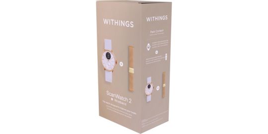 Montre santé WITHINGS ScanWatch 2 Rose Gold 38mm + bracelet mi