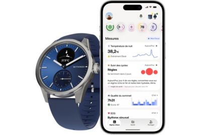 Montre santé WITHINGS Scanwatch 2 Blue Silver 42mm