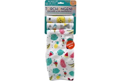 Torchon BEST OF TV Lot de 3 Genio motifs