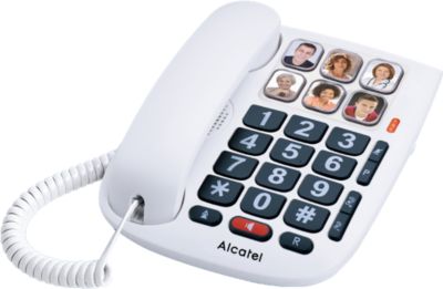 Geemarc téléphone filaire grosses touches sénior serenities avec  télécommande design AUC3521350007947 - Conforama