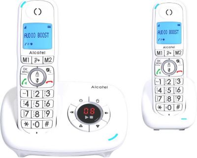 Téléphone fixe sans fil avec répondeur ALCATEL F530 VOICE DUO GREY -  Conforama