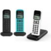 Téléphone sans fil ALCATEL D285 Blanc/ Noir et Turquoise