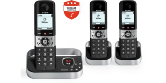 Téléphone sans fil ALCATEL F890 Voice Trio Noir