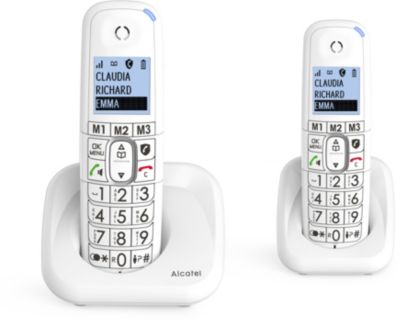 Téléphone sans fil ALCATEL XL785 Duo Blanc