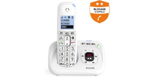 Téléphone sans fil ALCATEL XL785 Voice Blanc