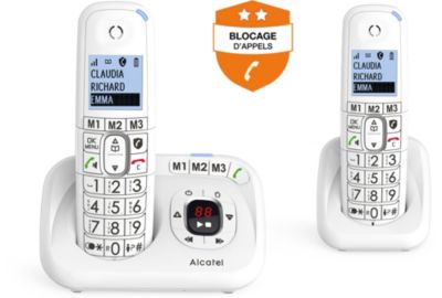 Téléphone sans fil ALCATEL XL785 Voice Duo Blanc
