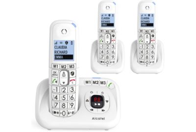 Téléphone sans fil ALCATEL XL785 Voice Trio Blanc