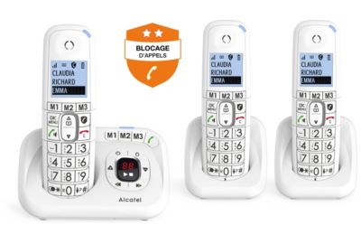 Téléphone sans fil ALCATEL XL785 Voice Trio Blanc