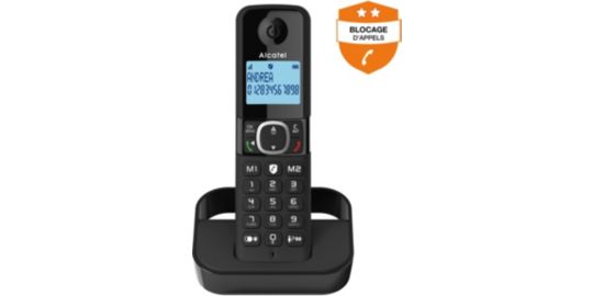 Téléphone sans fil ALCATEL F860 Solo Noir