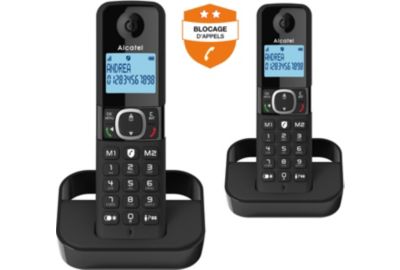 Téléphone sans fil ALCATEL F860 Duo Noir